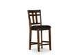 Saranac Counter Chair Set Of 2 Dark Brown Dark Brown Wood