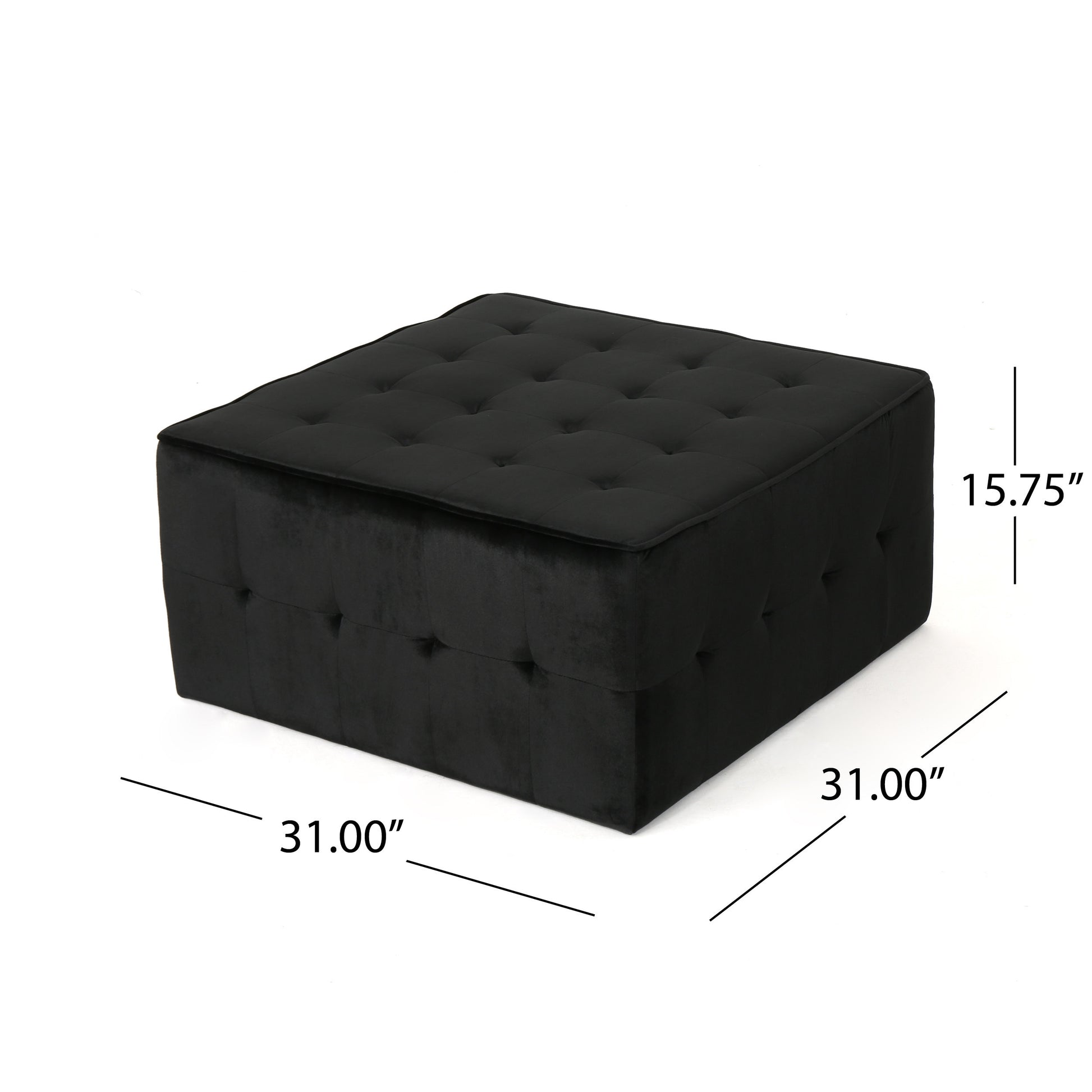 Ottoman Black Velvet