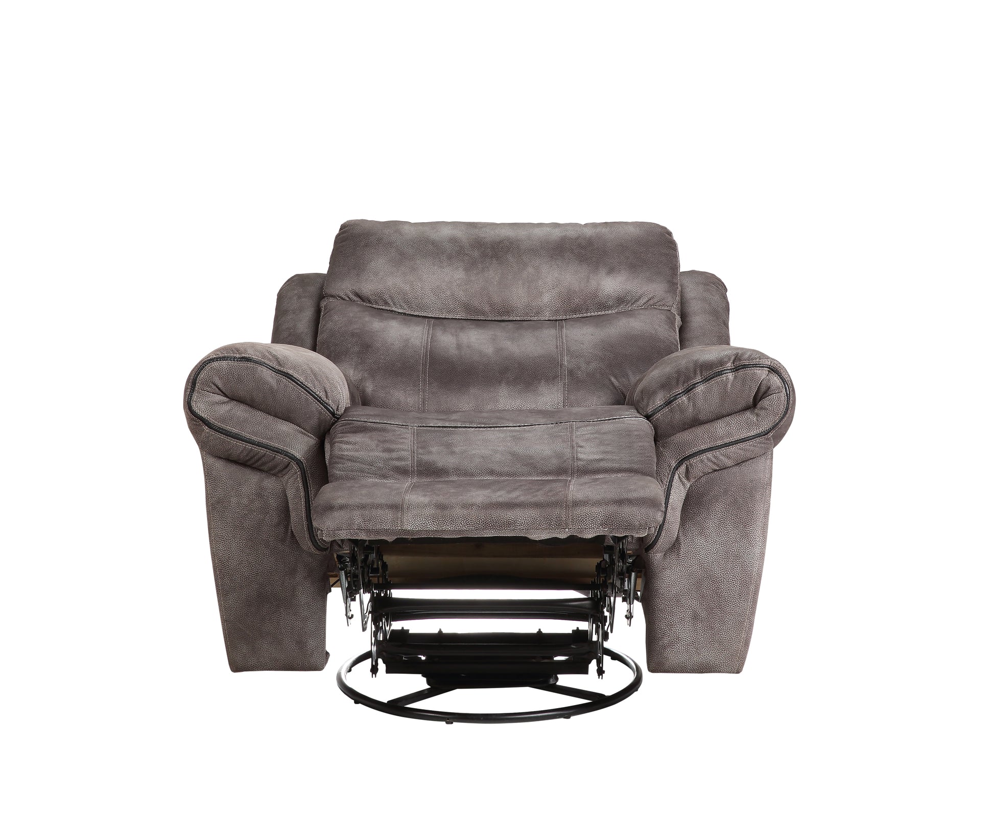 Nashville Glider Recliner Gray Dark Gray Wood