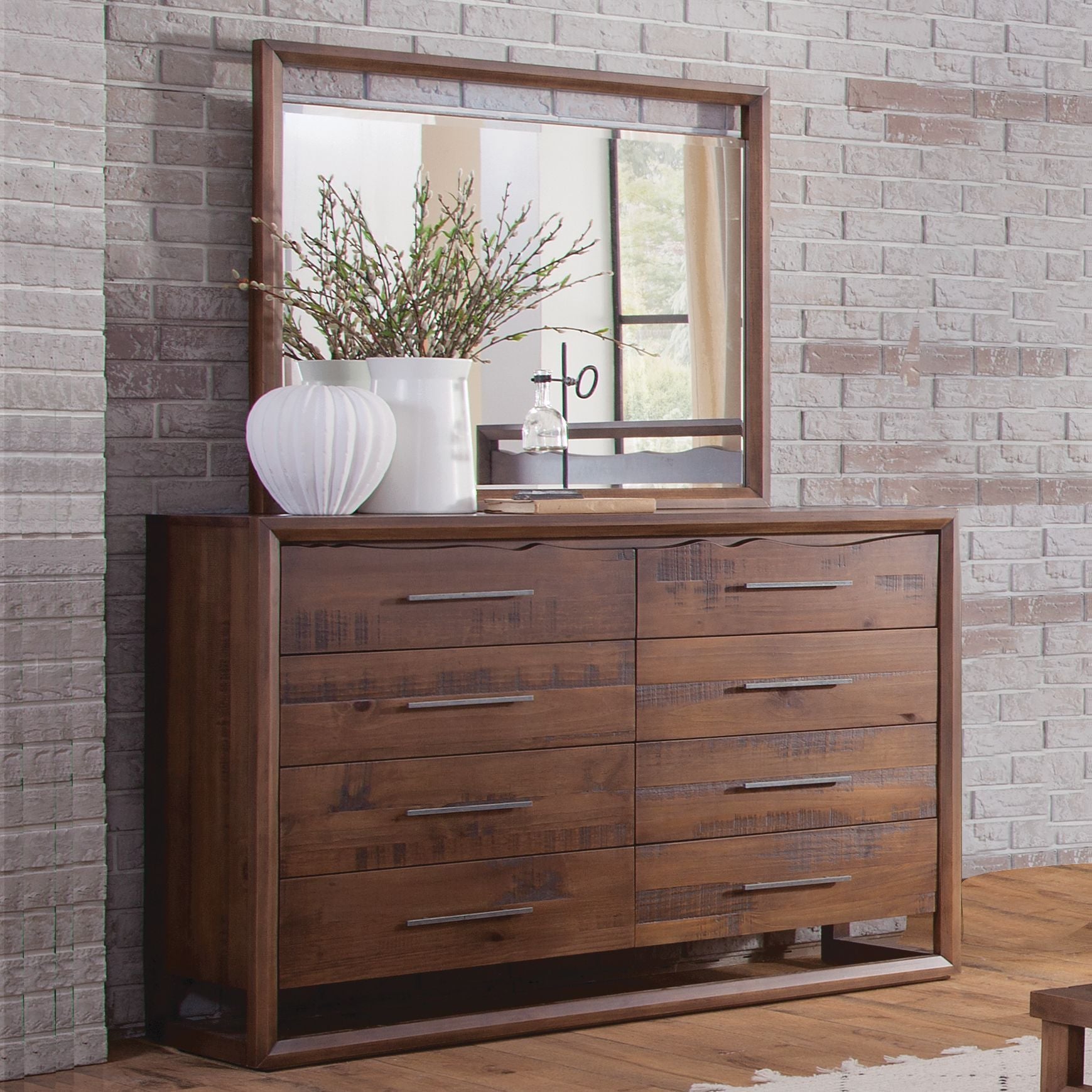 Lofton Dresser Brown Brown Wood