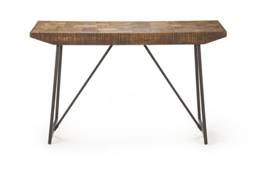 Walden Parquet Sofa Table Brown Brown Iron