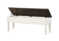 Joanna Storage Bench Two Tone White Wood