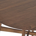 Wood Counter Height Round Dining Table, Brown, 35.4