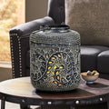 Lantern Large Blackish Green Iron