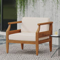 Aston Club Chair Cream Acacia Wood