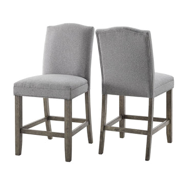 Grayson Counter Chair Set Of 2 Gray Dark Gray Wood