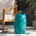 Ruby12 Side Table Teal Iron