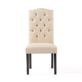 Dining Chair Natural Wood Fabric