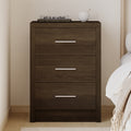 Bologna Bedroom 3 Drawer Chest Walnut Mdf