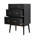 Disa 3 Drawer Chest Black Mdf