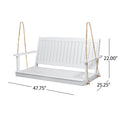 Tambora Porch Swing White Wood Metal