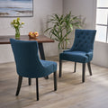 Cheney Dining Chair Kd Mp2 Set Of 2 Navy Blue Fabric