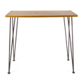 Denali Industrial Wood And Metal Bar Table Brown Acacia Wood