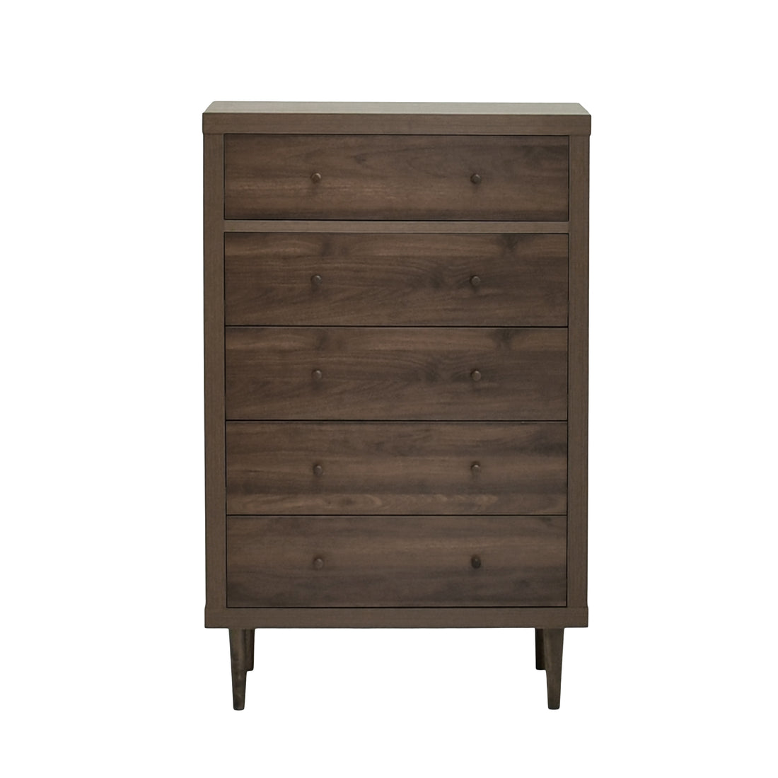 Nordic 5 Drawer Chest Walnut Mdf