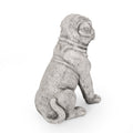 Dog Animals Weather Resistant Concrete Garden Statue Antique White Magnesium Oxide