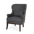 Accent Chair Charcoal Fabric