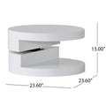 Modernesque Rotating Coffee Table 3 White Mdf