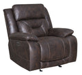 Aria Dual Power Recliner Brown Brown Fabric