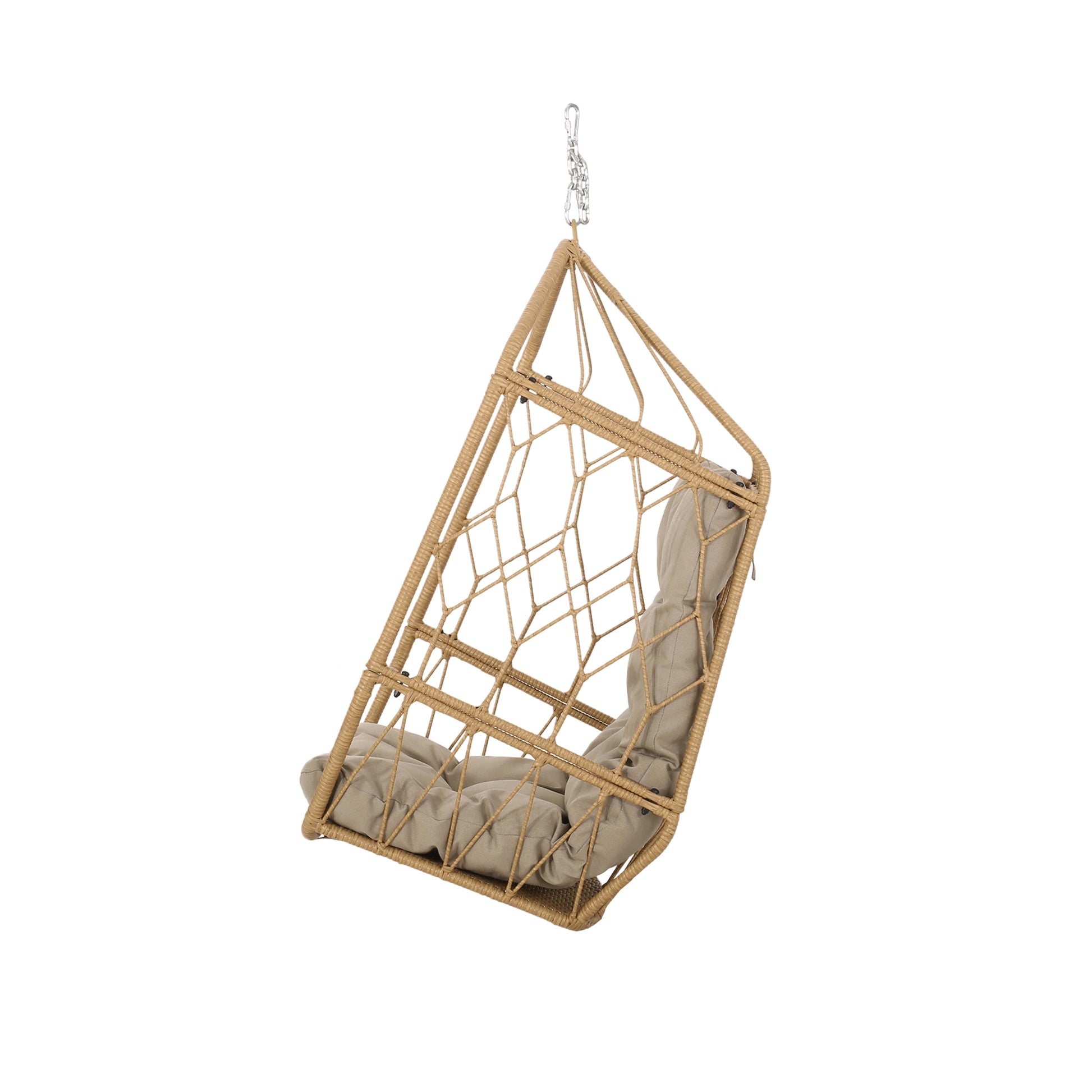 Allegra Hanging Chair Brown Fabric