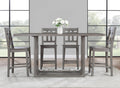 Toscana Counter Chair Set Of 2 Dark Gray Dark Gray Wood