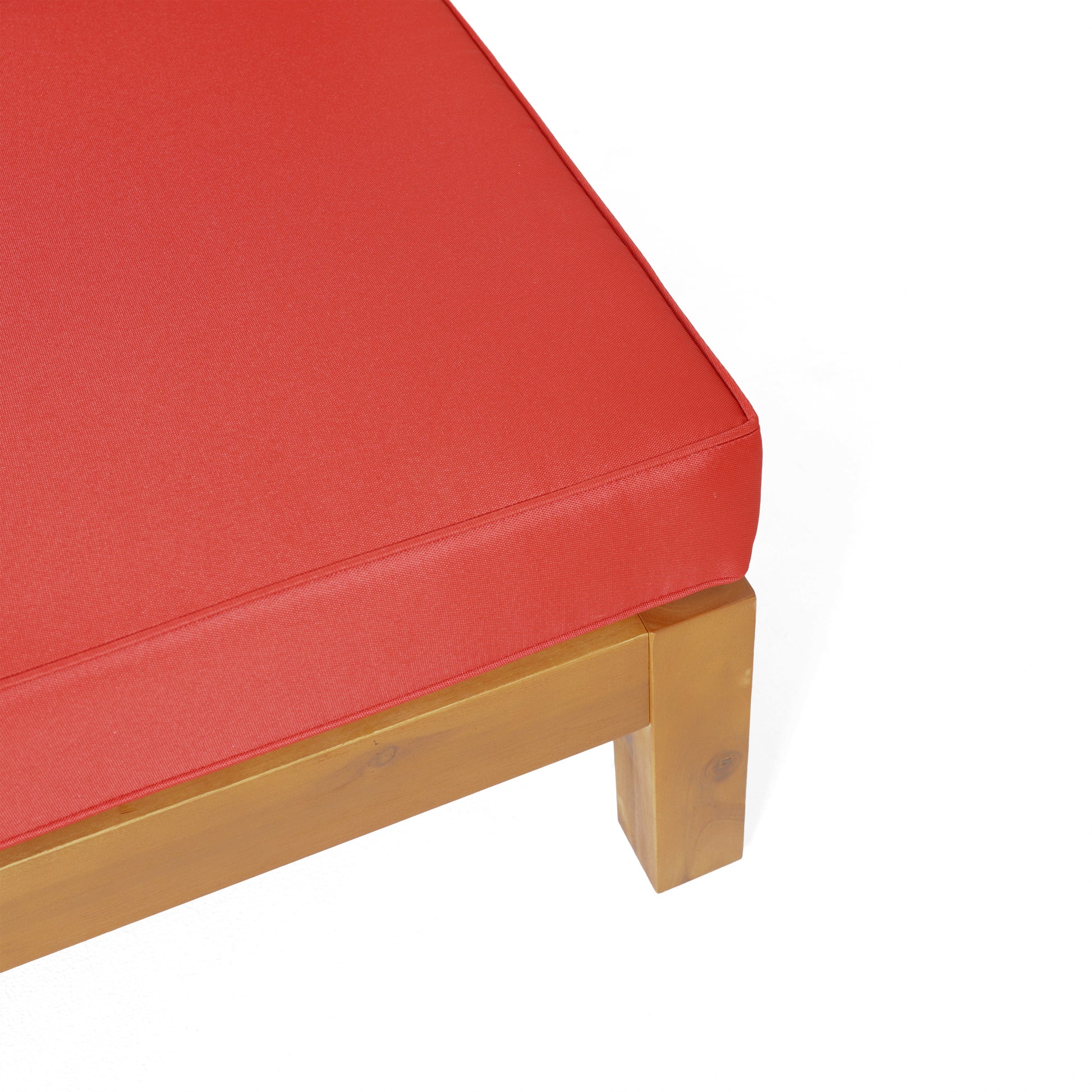 Brava X Back Corner Bench L With Coffee Table, Red Red Acacia Wood