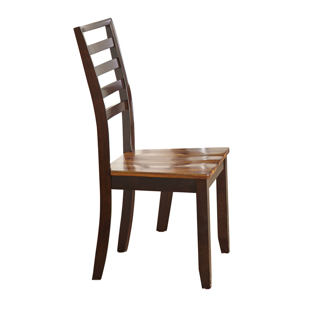 Captivating Side Chair Cordovan Cherry Finish, Ladder Back Optimal Comfort, Farmhouse Or Style Blending Environments, Set Of 2 Chairs Brown Espresso Dining Room Rectangular Transitional Side Chair