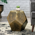 Hexagonal Table Gold Aluminium