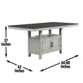 Hyland Counter Table Dark Gray Dark Gray Wood