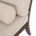 Chaise Lounge Beige Brown Fabric