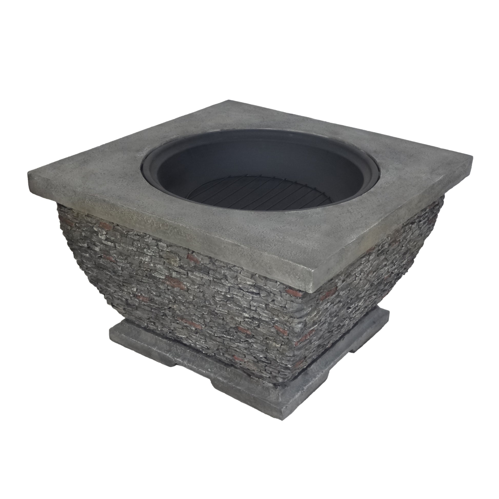 Mgo 32" Wood Burning Fire Pit Grey Magnesium Oxide