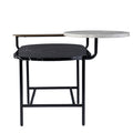 Arcklid Faux Marble Cocktail Table W Storage Black Iron