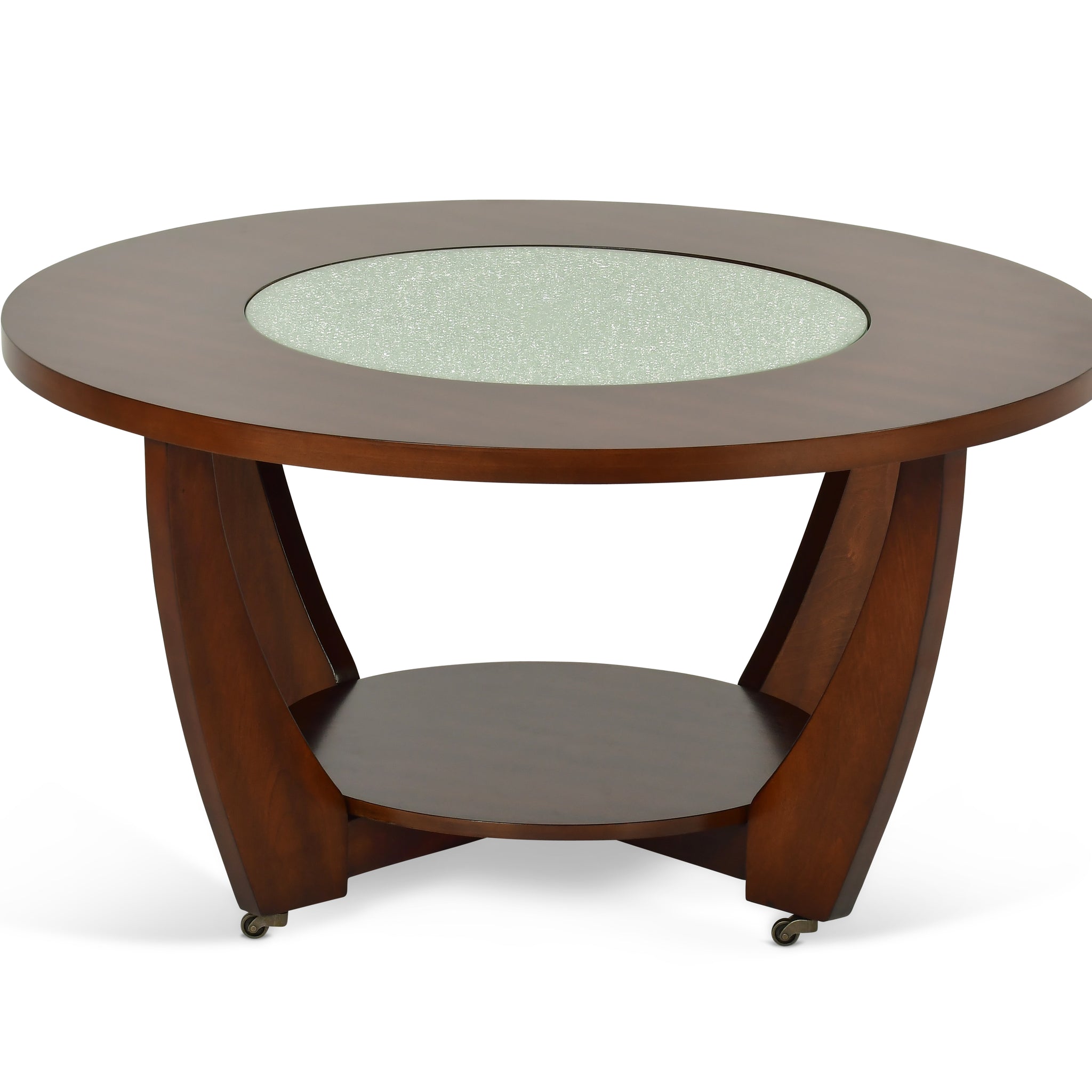 Rafael Cocktail Table With Casters Brown Brown Wood