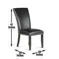 Finley Side Chair Set Of 2 Black Black Wood