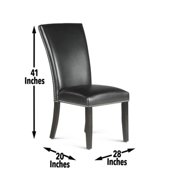 Finley Side Chair Set Of 2 Black Black Wood