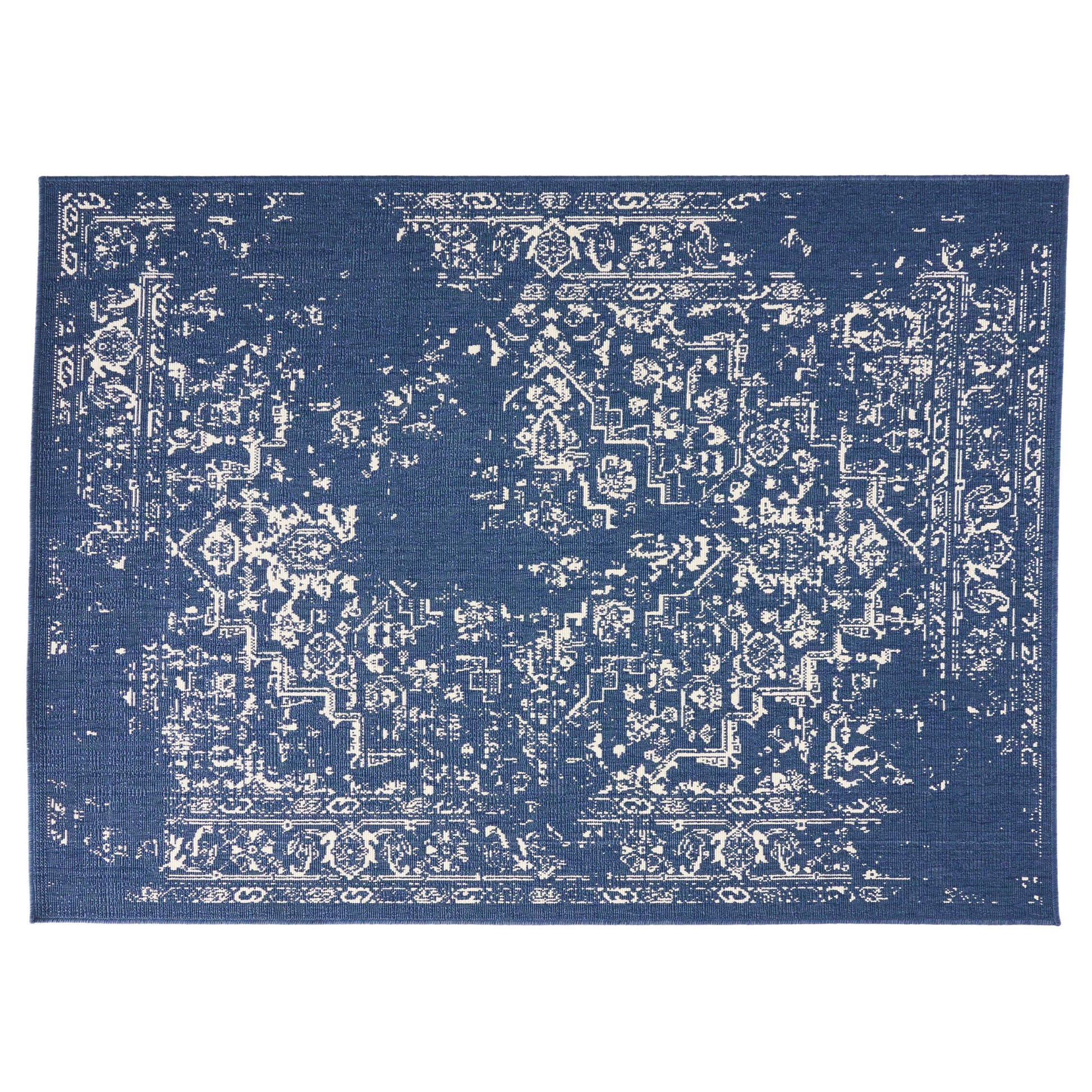 7'X5'3" Rug Blue Polypropylene