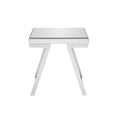 Alfresco Mirrored Top Square End Table Silver Silver Wood
