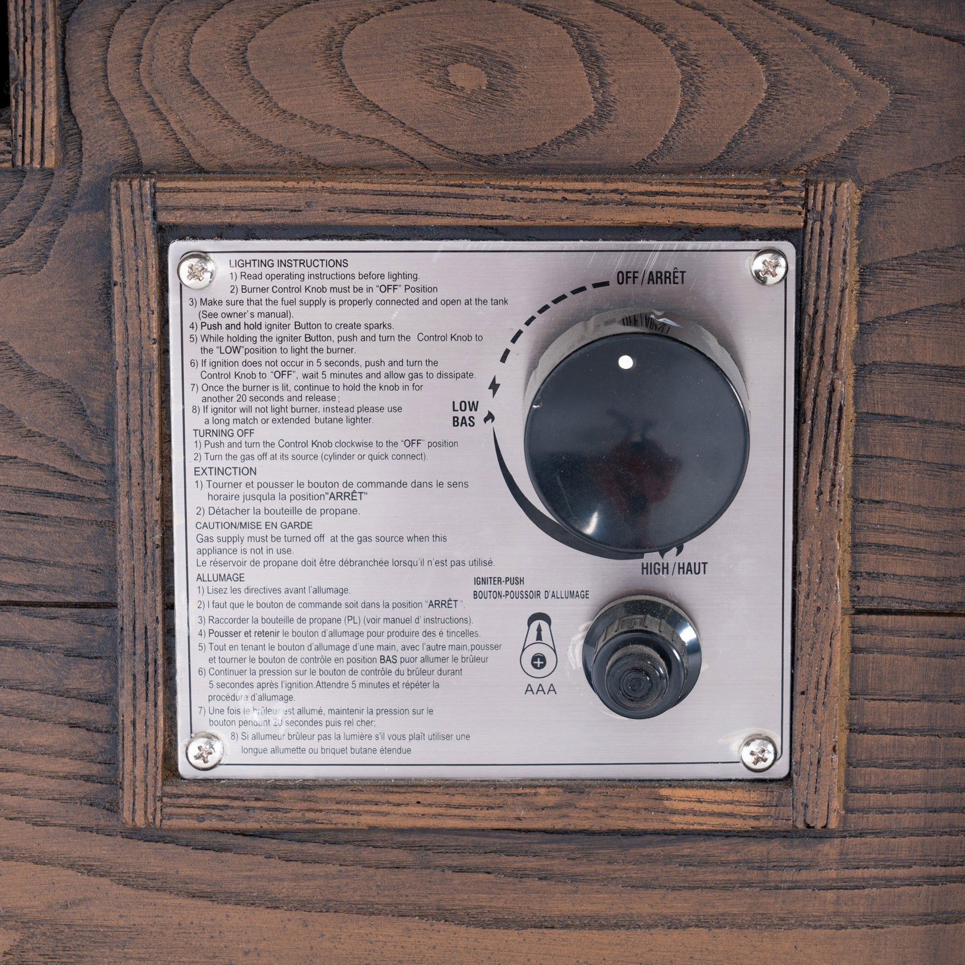 Patio Outdoor 24'' H X 32'' W Square Gas Burning Concrete Fire Pit Wood Pattern Brown 40,000 Btu Brown Garden & Outdoor Magnesium Oxide