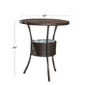 Rattan Counter Table Brown Multi Rattan