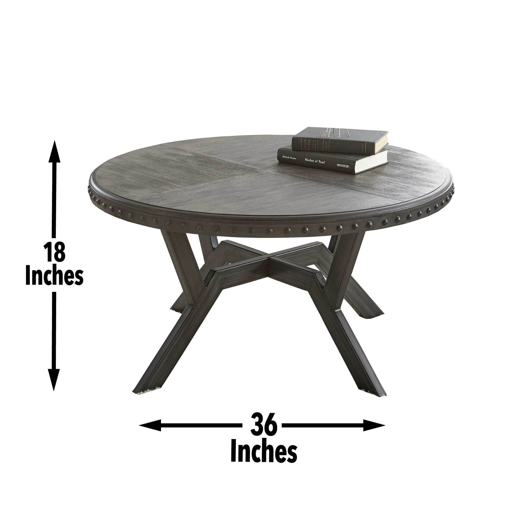 Alamo 3 Piece Table Set Gray Gray Wood