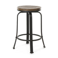 Counter Stool Natural Black Mdf