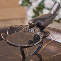 Outdoor Aluminum And Iron Bird Bath Antique Bronze Aluminium