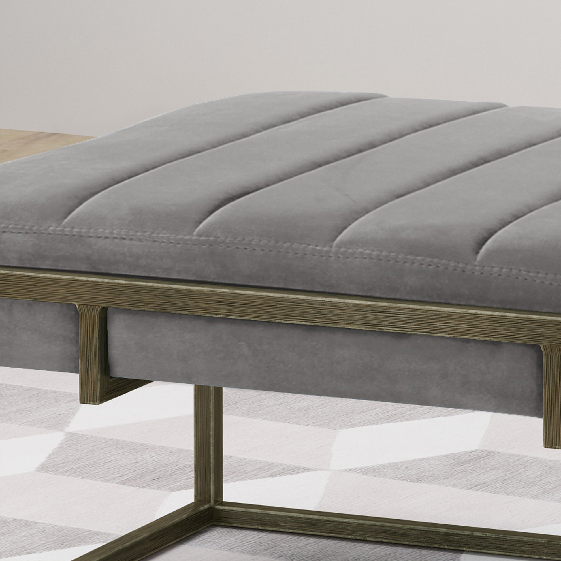 Ottoman Grey Velvet