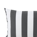 Coronado Stripe Rectangular Pillow - Black Fabric