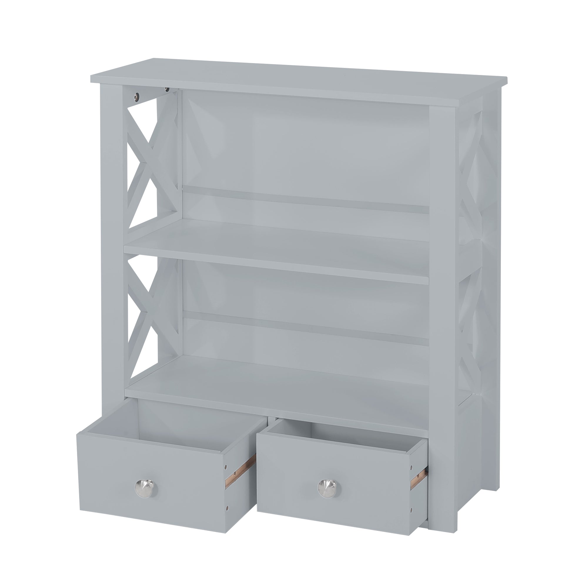 2 Drawer Hang Rack Grey Mdf