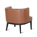 Accent Chair Light Brown Fabric