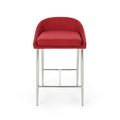 Counter Stool2Pcs Set Red Fabric