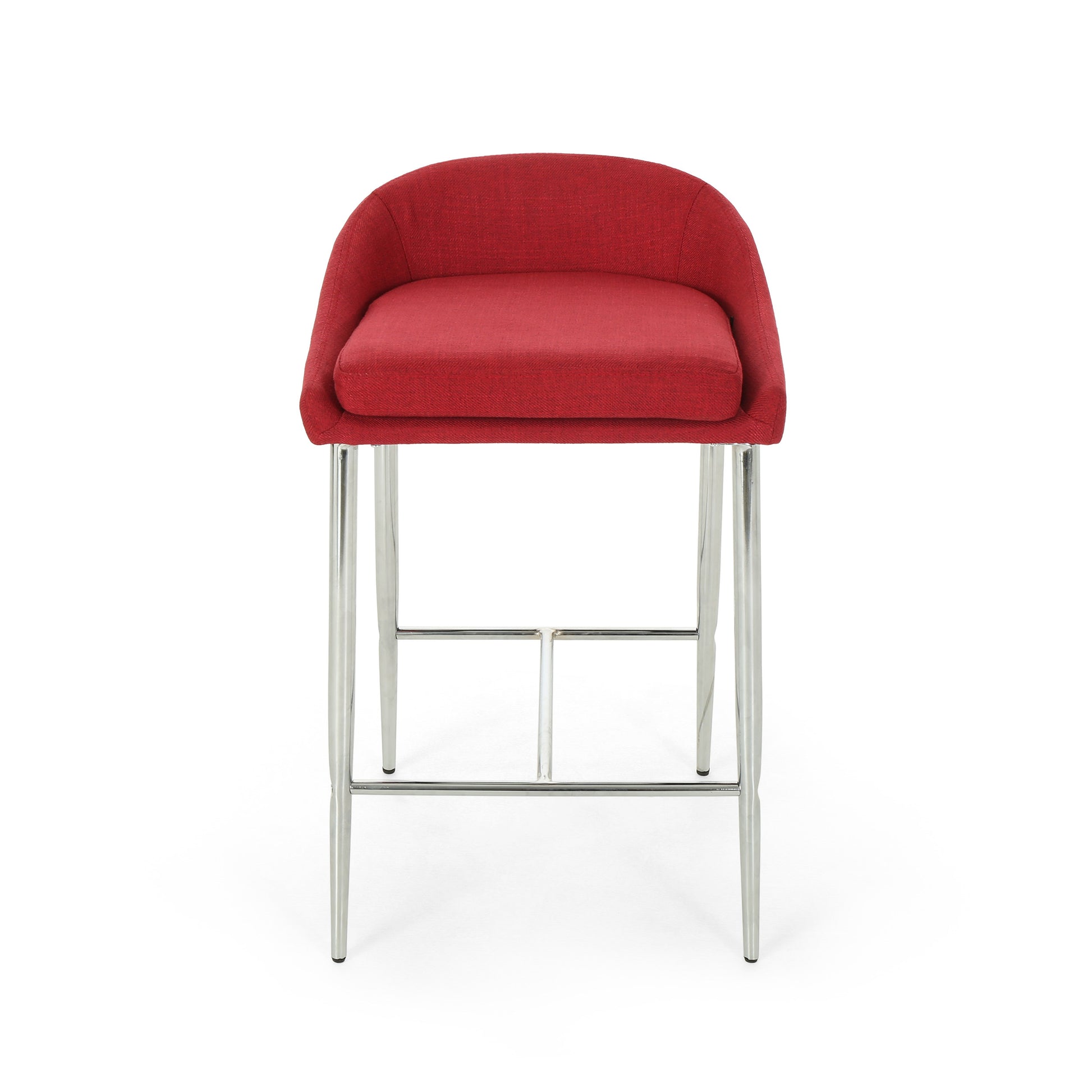 Counter Stool2Pcs Set Red Fabric