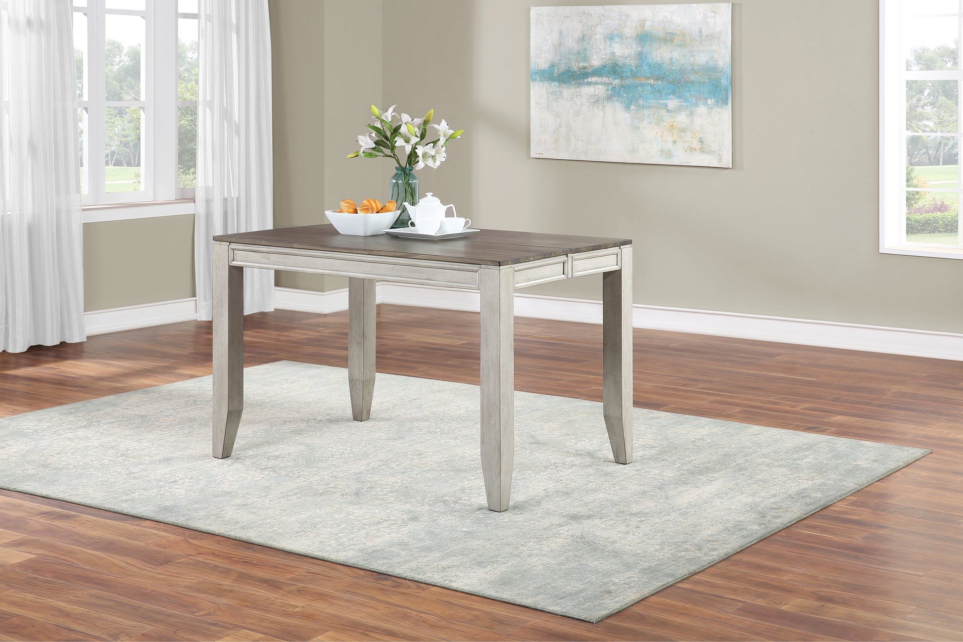 Abacus Counter Table Dark Brown Dark Brown Wood