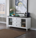 Heston Tv Stand Or Server White - White Wood