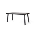 Della Acacia Wood Dining Table,Black Black Acacia Wood